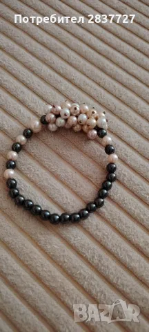 гривна хематит и перли от Майорка , снимка 4 - Гривни - 48712744