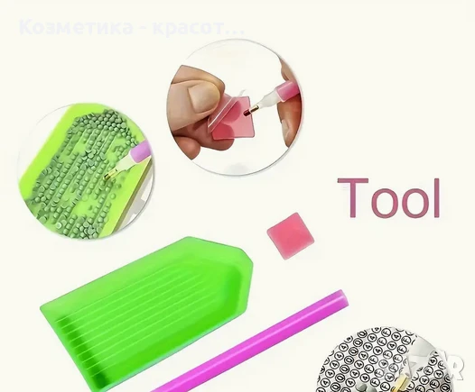 Диамантен гоблен - Дева Мария с роза , снимка 3 - Гоблени - 51162606