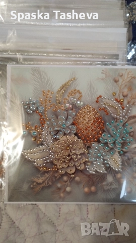 Коледни диамантени картички , снимка 13 - Декорация за дома - 52306913