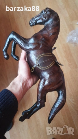 Стар кожен Кон Фигура, снимка 5 - Декорация за дома - 53375851