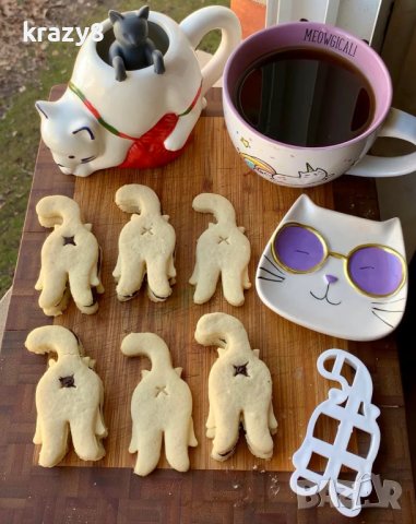 Пластмасова форма за бисквитки с формата на котка, снимка 2 - Форми - 43926196