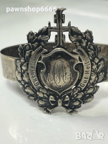 Продавам автентична историческа сребърна наградна гривна от Австро-Унгария, изработена във Виена пре