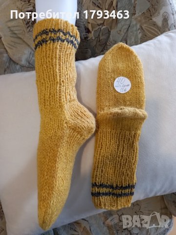 Ръчно плетени дамски чорапи от вълна размер 40
