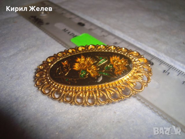 ПОЗЛАТЕНА ПРЕКРАСНА КРАСИВА ВИНТИДЖ АРТ ФЛОРАЛНА БРОШКА АЖУРНА отБЛАГОРОДНА НЕРЪЖДАЕМА СТОМАНА 32601, снимка 18 - Други - 38382969