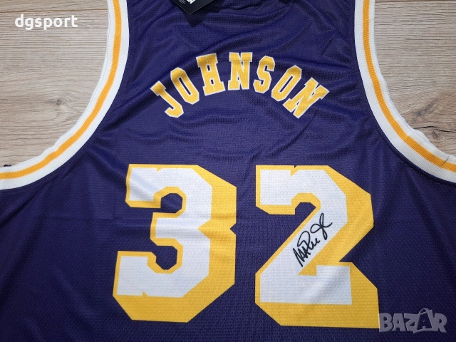 Баскетболен потник на Меджик Джонсън #Лейкърс #32# Mitchell&Ness!, снимка 5 - Баскетбол - 52580836