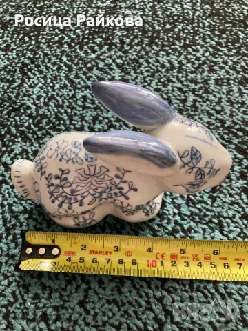 Декоративно порцеланово зайче, снимка 6 - Декорация за дома - 48677112