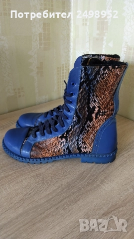 Дизайнерски боти от естествена кожа ,,Gabina", Размер 39