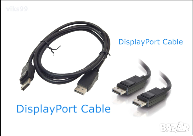 Нов кабел DisplayPort към DisplayPort , снимка 1 - Кабели и адаптери - 44898054
