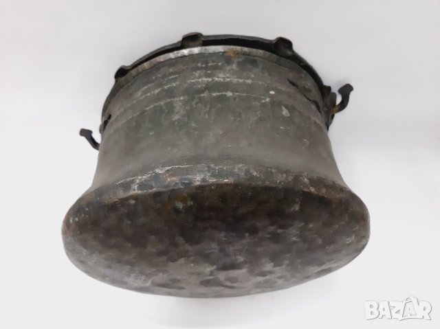 Старо голямо калайдисано медно котле, менче(4.3), снимка 12 - Антикварни и старинни предмети - 43550600