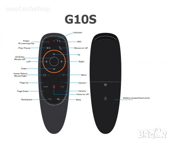 Безжични дистанционни G10S с гласови функции и жироскоп, снимка 2 - Дистанционни - 13866388