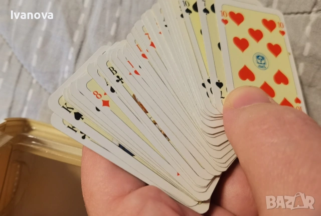 Ретро Мини карти за белот , снимка 3 - Карти за игра - 53522739
