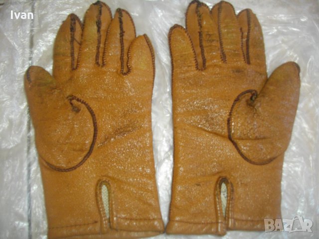 Български Дамски Ръкавици-Естествена Кожа-Ловеч-Размер 7 1/2, снимка 6 - Ръкавици - 34622070