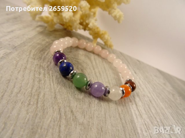 Дамска енергийна гривна от естествени камъни, снимка 4 - Гривни - 39722680