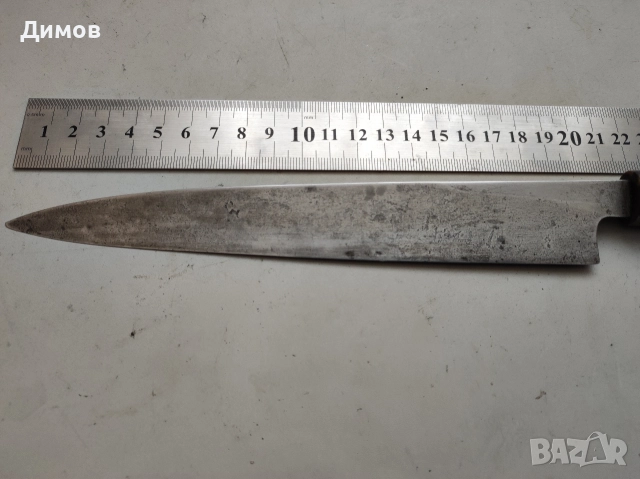 34 см оригинален Японски нож дамасков , снимка 2 - Антикварни и старинни предмети - 52954760