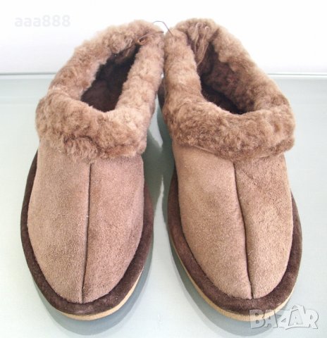 Дамски домашни обувки пантофи топлинки естествена кожа, снимка 3 - Пантофи - 32923847