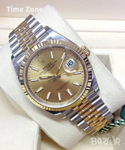 Rolex Datejust 36mm Two Tone Yellow Gold Champagne Dial Automatic Дамски Различни Варианти, снимка 3 - Дамски - 48183135