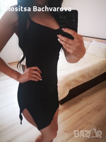 Черна секси рокличка, М размер, снимка 1 - Рокли - 28888289