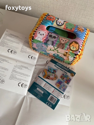 Бебешка сензорна играчка с кърпички, снимка 3 - Образователни игри - 52451980