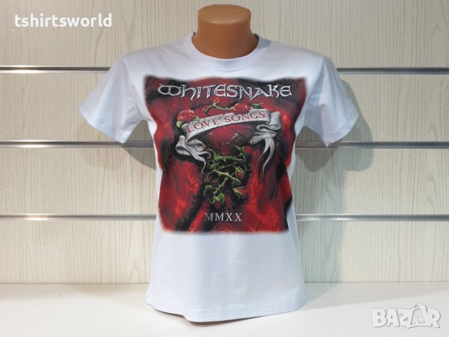 Нова дамска тениска с дигитален печат на музикалната група Whitesnake - Love Songs, снимка 6 - Тениски - 37176544
