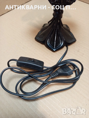 Стара Метална Декоративна Настолна Лампа. Номер 617., снимка 2 - Антикварни и старинни предмети - 53250219