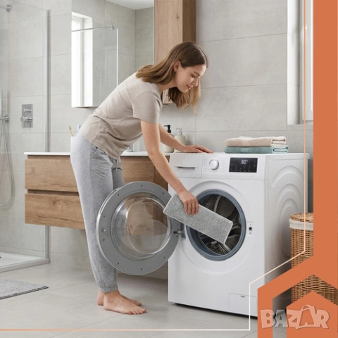 Плосък моп с кофа за отцеждане / Микрофибърен моп за под + 3 подложки, снимка 10 - Други стоки за дома - 53503174