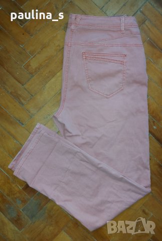 Еластични дънки в цвят Праскова "Cecil"® / голям размер , снимка 4 - Панталони - 32579989