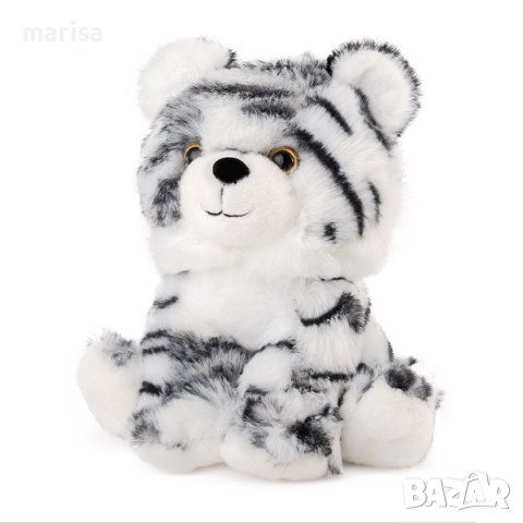 Плюшен тигър седнал, 22 см, бял Код: 011325