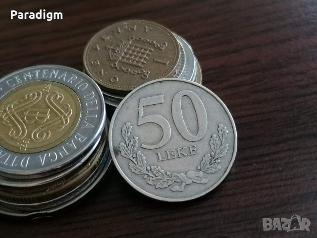 Монета - Албания - 50 леке | 2000г., снимка 1 - Нумизматика и бонистика - 35598442