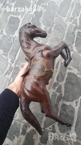 Стар кожен Кон Фигура, снимка 10 - Декорация за дома - 53375851