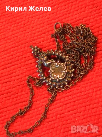 СТАР ФЛОРАЛЕН СРЕБЪРЕН МЕДАЛЬОН ОКСИДИРАНО СРЕБРО ВИСОКА ПРОБА с ПЕЧАТ МК8 и СРЕБЪРНА ВЕРИЖКА 48962, снимка 14 - Антикварни и старинни предмети - 50072885