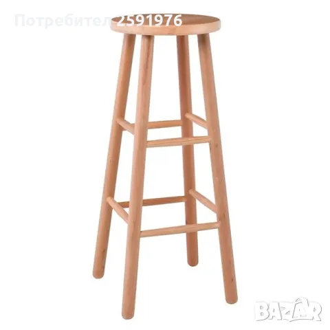 Бар стол, Beech, Натурален, Дърво, 33х33х7730см., снимка 1