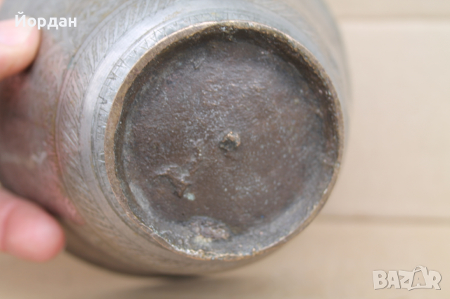 Стар месингов арабски съд , снимка 4 - Антикварни и старинни предмети - 44844089