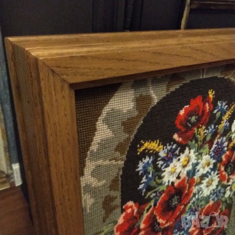 Страхотен  гоблен в масивна дървена рамка , снимка 4 - Гоблени - 38947944