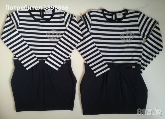 Детска рокля с дълъг ръкав - размер 110 и 116 см.