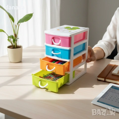 6322 Мини органайзер за бюро с 4 чекмеджета, снимка 7 - Органайзери - 53076674