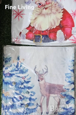 Коледни декоративни калъфки за възглавници – 7 уникални празнични дизайна, 45×45 см - 6бр в комплект, снимка 14 - Декорация за дома - 52073587