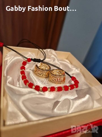 гривна и обеци от медицинска стомана с 18к златно покритие , снимка 9 - Колиета, медальони, синджири - 43869038