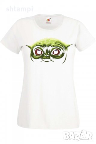 Дамска тениска Star Wars Yoda 2,Филм,Игра,superhero,Изненада,Подарък,Повод,, снимка 2 - Тениски - 37732885