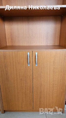 Кафяв офис шкаф, ъглово бюро, малко бюро и секция., снимка 3 - Шкафове и рафтове - 52327796