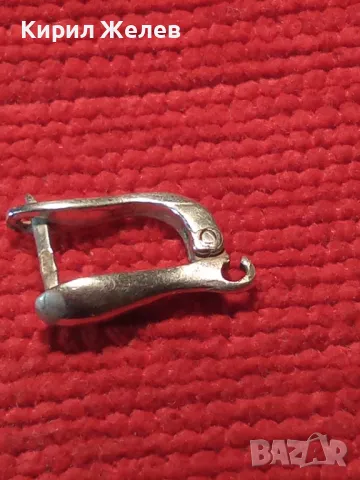 СТАРА РЪЧНА АНГЛИЙСКА ИЗРАБОТКА СРЕБЪРНА ОБЕЦА СРЕБРО 925 ПРОБА 45729, снимка 8 - Обеци - 46233138