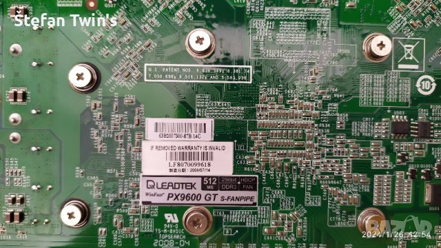 Видео карта Nvidia GeForce Leadtek WinFast PX9600 GT 512MB GDDR3 256bit PCI-E HDMI, DVI, VGA, S-VI , снимка 5 - Видеокарти - 44036349