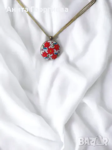 Ръчно бродирано колие с  🇧🇬 българска шевица , снимка 2 - Бижутерийни комплекти - 38848085