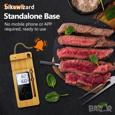 AIRMSEN Bluetooth термометър за месо с APP контрол НОВ С ТРАНСПОРТЕН ДЕФЕКТ, снимка 3 - Друга електроника - 52472918