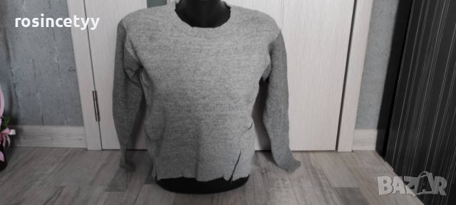 Сива блуза с ципове , снимка 6 - Блузи с дълъг ръкав и пуловери - 37416888