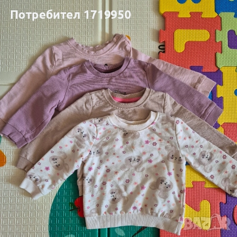 Лот бебешки блузи 6-9м, 74 см