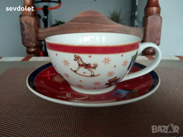 Продавам красива чаша + чиния, снимка 1