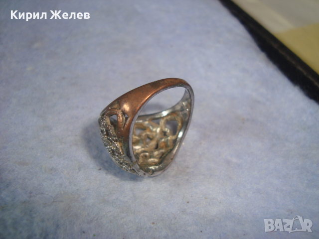 ПОСРЕБРЕН МЕДЕН СТАР ФИЛИГРАНЕН СКЪПОЦЕНЕН ПРЪСТЕН 99041, снимка 8 - Пръстени - 36419309