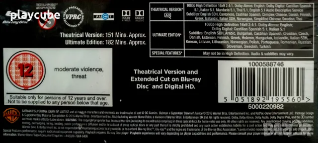 Батман срещу Супермен - Удъл. вер. - Blu-Ray - с БГ субтитри. Издание от 2 диска., снимка 2 - Blu-Ray филми - 48978653
