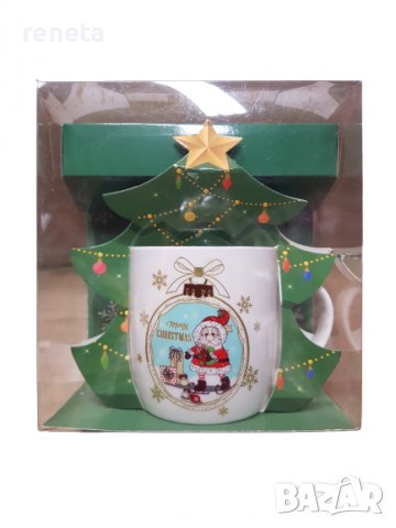 Чаша, За чай, Коледна, В кутия, снимка 1 - Коледни подаръци - 39048566