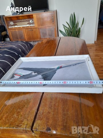 Стара картина,ситопечат,снимка Самолет, снимка 2 - Други ценни предмети - 43255448